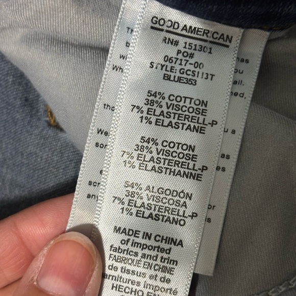 good american good curve jeans blues353 GCS113T women's size 15 - Picture 11 of 11